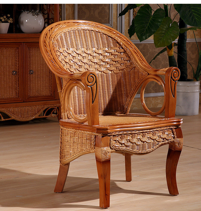 簡(jiǎn)約古典戶外客廳印尼藤藤椅 藤椅三件套